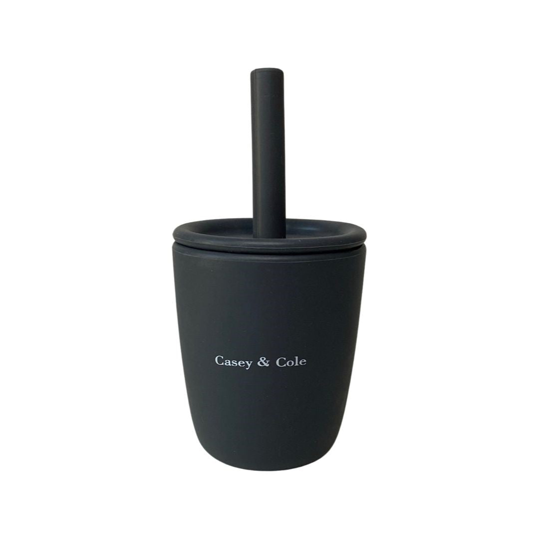 Slate 2-in-1 Silicone Cup & Straw